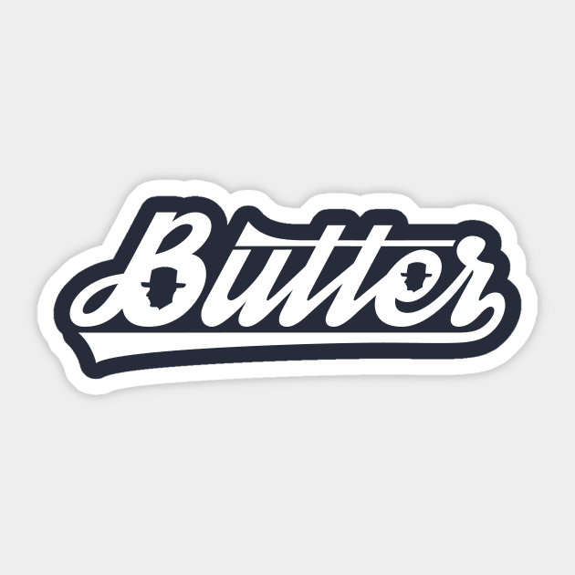 Butter Shirt - White Sticker by butterbrothers